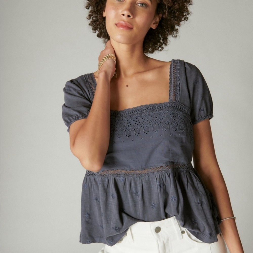 NWT Lucky Brand Peplum Top